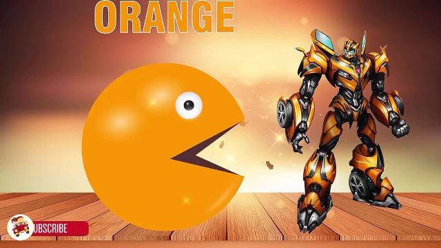 Learning Colors with Pacman Transformers - Pacman For Children - Colours for Kids to Learn