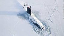 Nuclear Submarine Breaking Through Arctic Ice