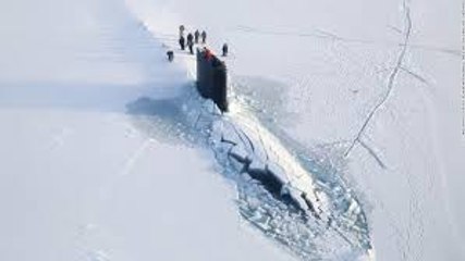 Nuclear Submarine Breaking Through Arctic Ice