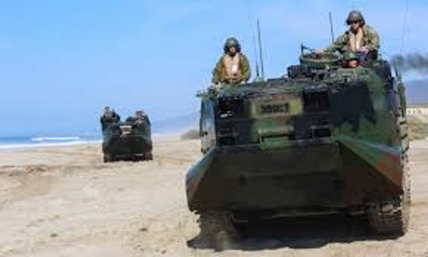 U.S. Marines And Japanese Soldiers Conduct Amphibious Landing Exercise