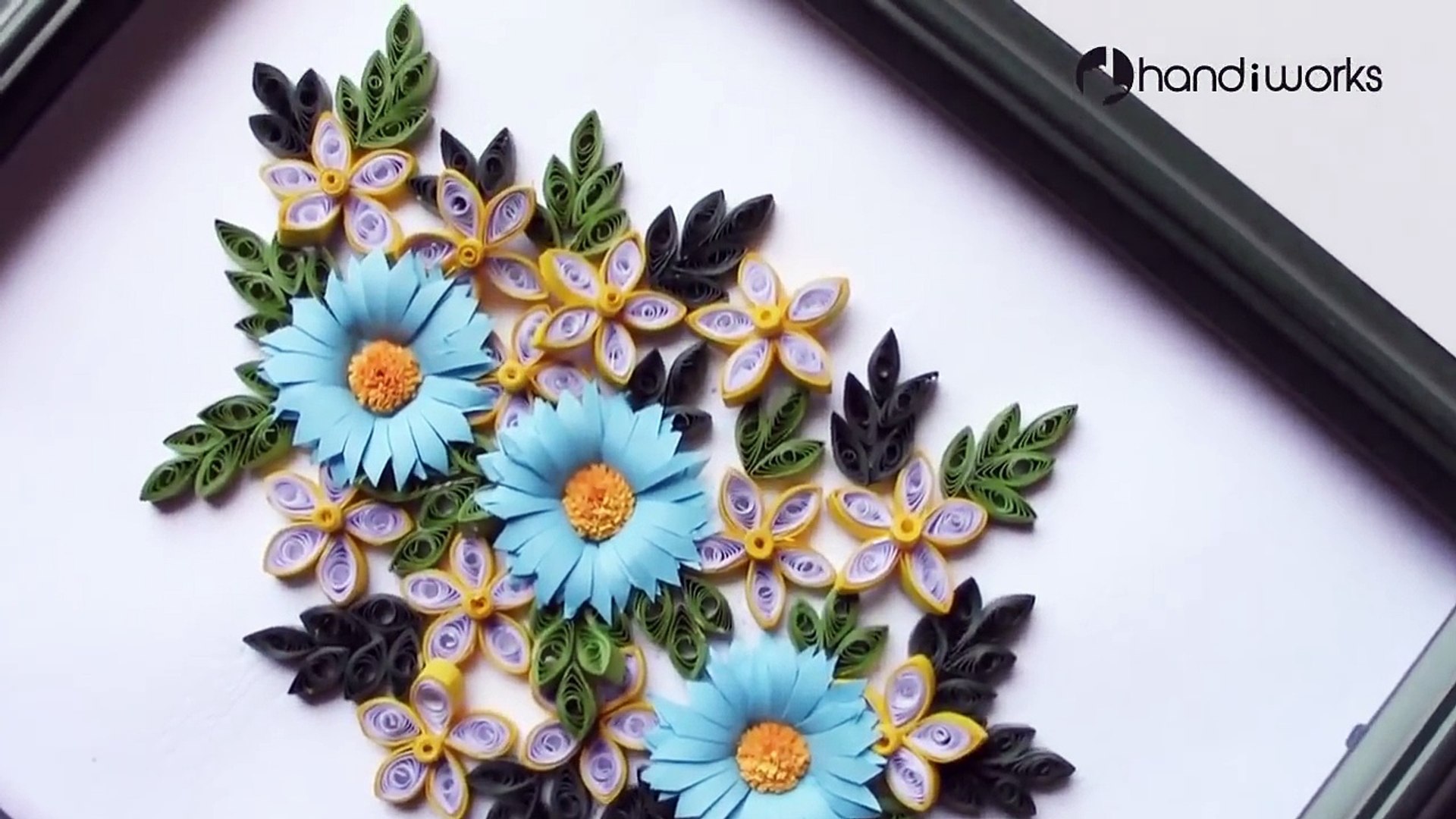 Paper Quilling Designs | Wall Frames Flowers DIY | HandiWorks #48 - Vídeo  Dailymotion