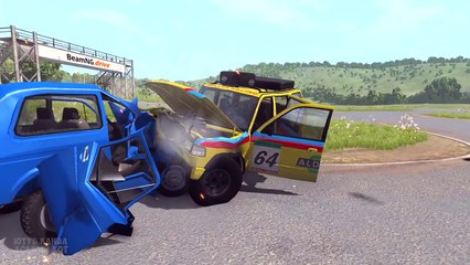 Краш тесты Аварии BeamNG Drive Самые крутые авто игры Разносим тачки в хлам Ломаем разные машины ДТП