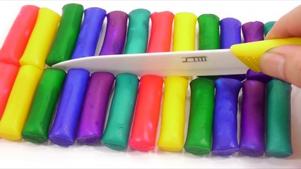 Cheese Stick Flour Dyeing DIY Play Doh Learn Colors Slime Ice Cream Toy Surprise