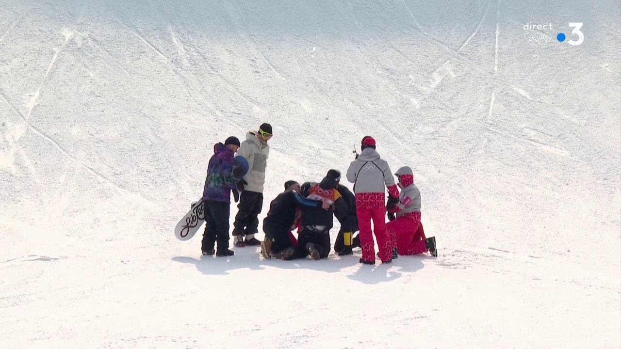 JO 2018 - Snowboard Slopestyle - La chute terrible de Mans Hedberg. - Vidéo Dailymotion