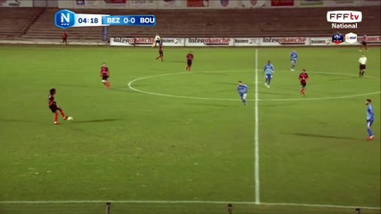 La frappe de LOIC GOUJON passe juste à coté des buts.
