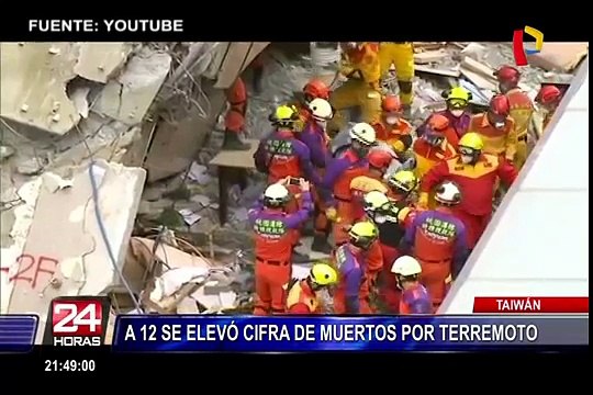 Taiwán: se eleva a 12 la cifra de muertos por terremoto
