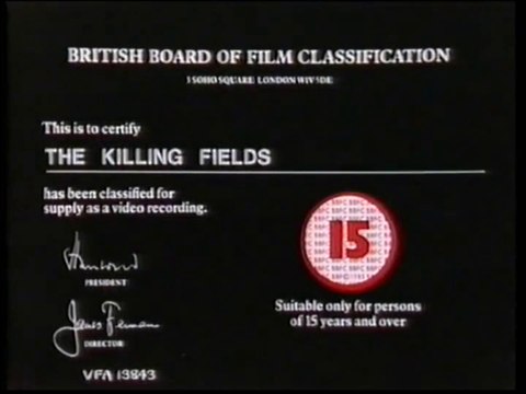 Opening To The Killing Fields UK VHS 1988