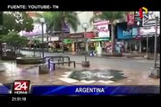 Argentina: fuerte temporal de lluvia y granizo azota Córdoba