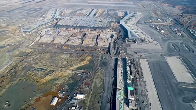 İstanbul Yeni Havalimanı İnşaatı Havadan Görüntülendi