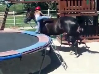 Kid Love to the Horse riding