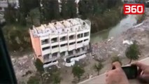 Momenti kur ndërtesa 5-katëshe hidhet në erë me 6 kg eksploziv në Fier (360video)