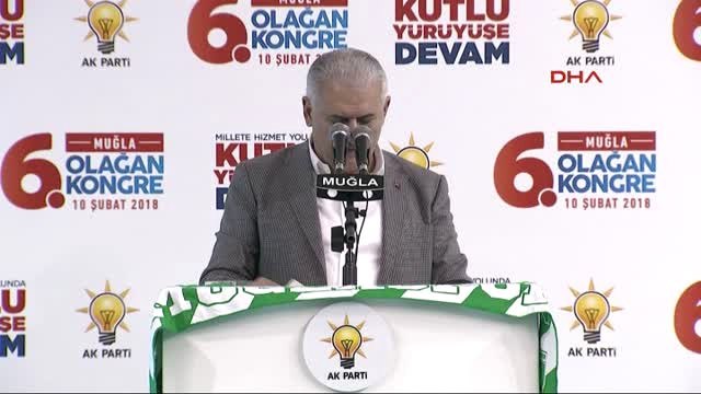 Muğla-Başbakan Yıldırım Muğla'da Parti Kongresinde Konuştu