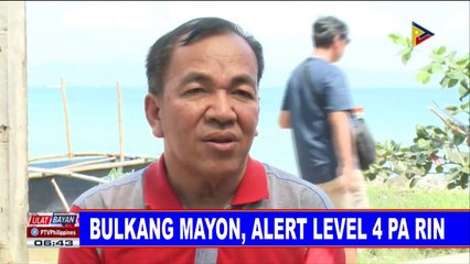 Bulkang Mayon, alert level 4 pa rin