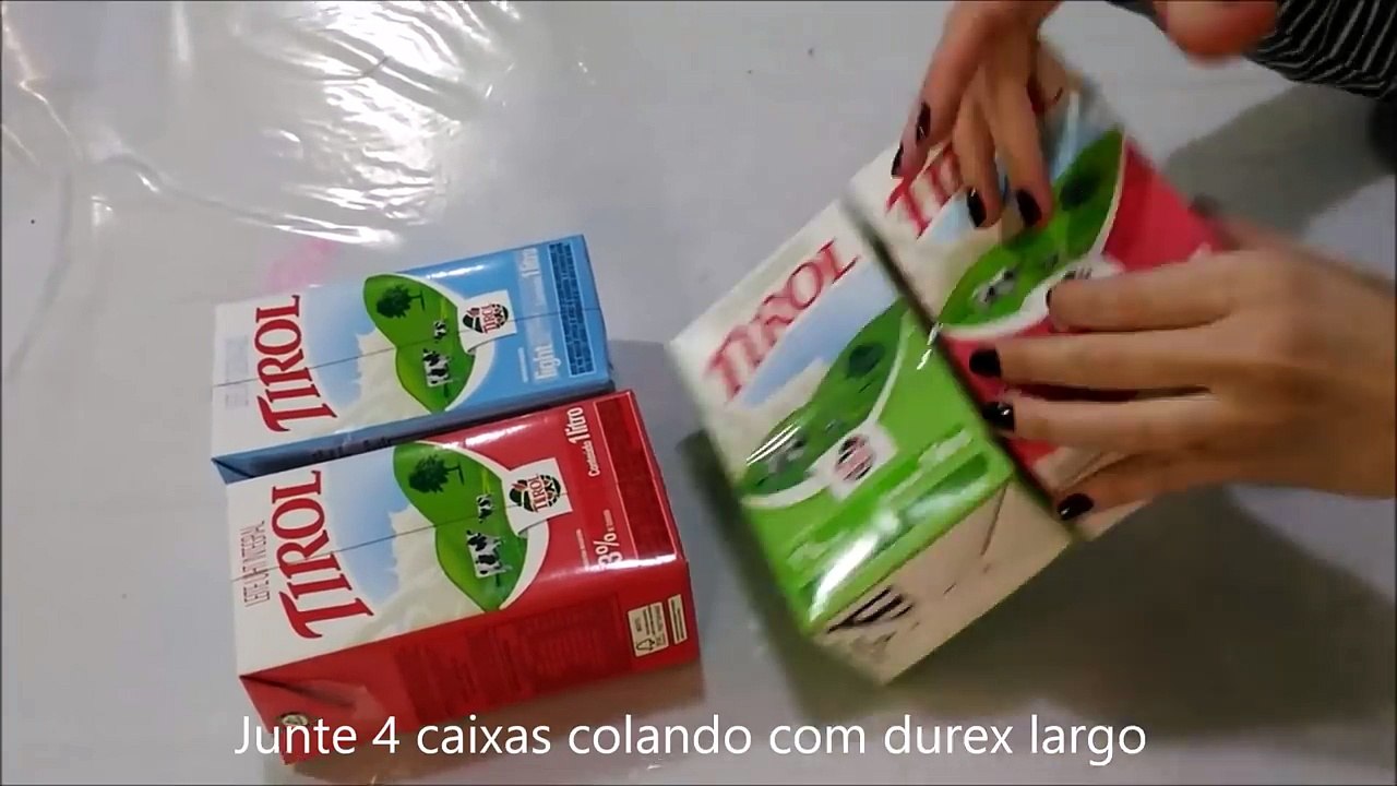 Suporte de Doces com Caixa de Leite | Reciclagem | Festas