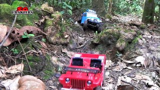 10 scale trucks RC offroad adventures to the stream Chestnut Ave Woodcutters trail