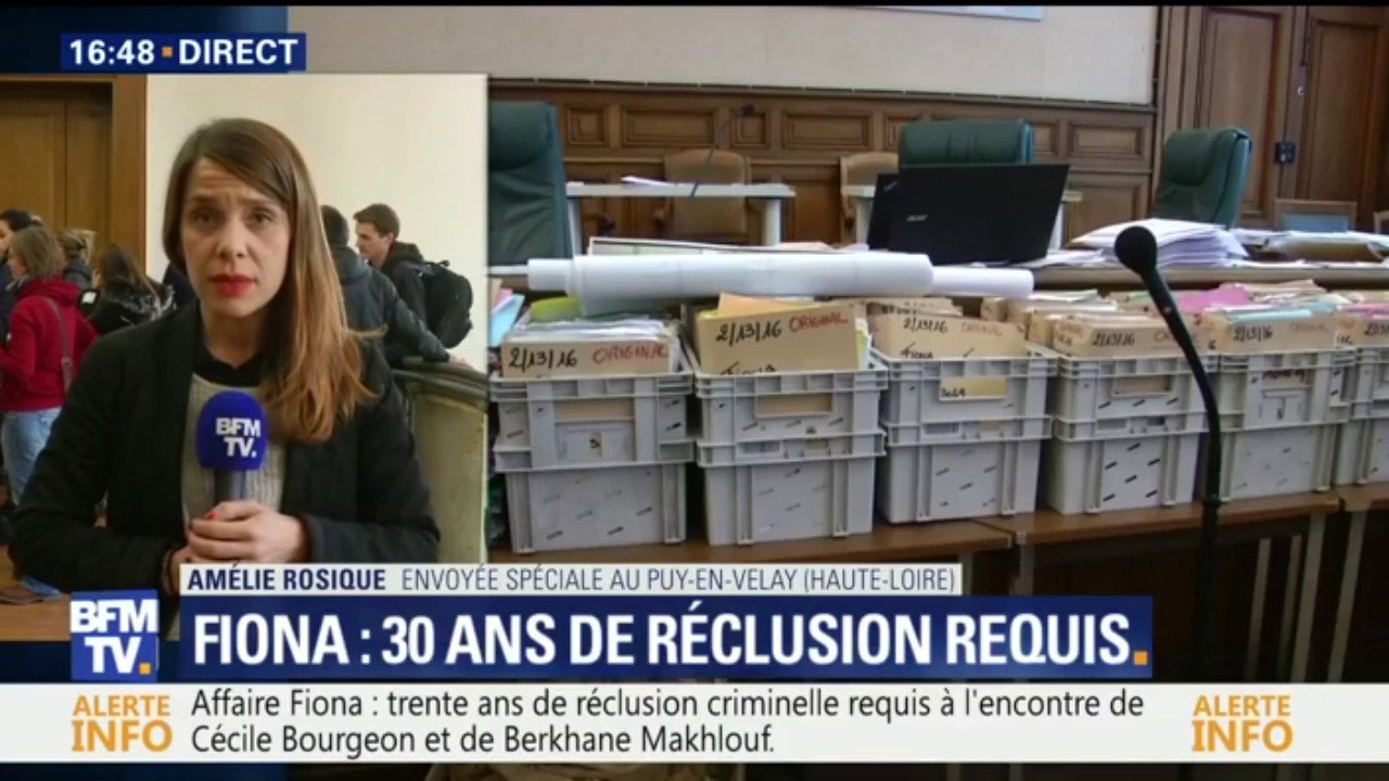 Affaire Fiona: trente ans de réclusion criminelle requis à l'encontre de Cécile Bourgeon et Berkhane Makhlouf