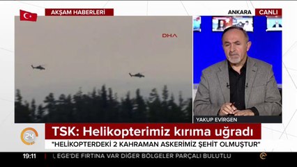 Afrin'de helikopter düştü