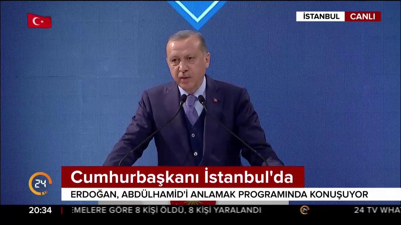 Cumhurbaşkanı Erdoğan, etkinlikte konuşma yapıyor