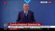 Cumhurbaşkanı Erdoğan, etkinlikte konuşma yapıyor