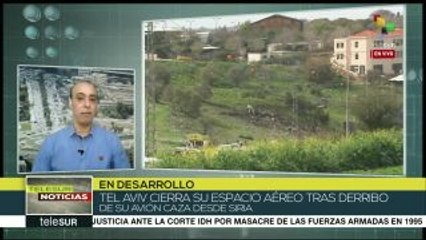 Siria frena nueva agresión israelí y derriba uno de sus aviones