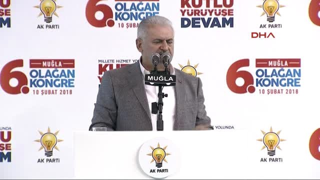 Muğla-Başbakan Yıldırım Muğla'da Parti Kongresinde Konuştu