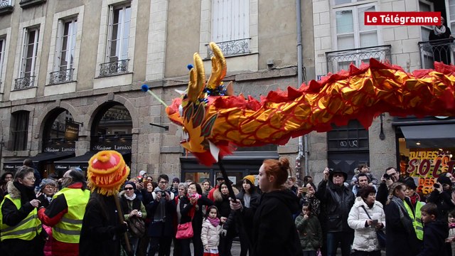 Rennes. Défilé du nouvel an chinois pour l'année du chien.