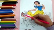 princess coloring pages : How to color snow white and the seven dwarfs , disney colouring pages