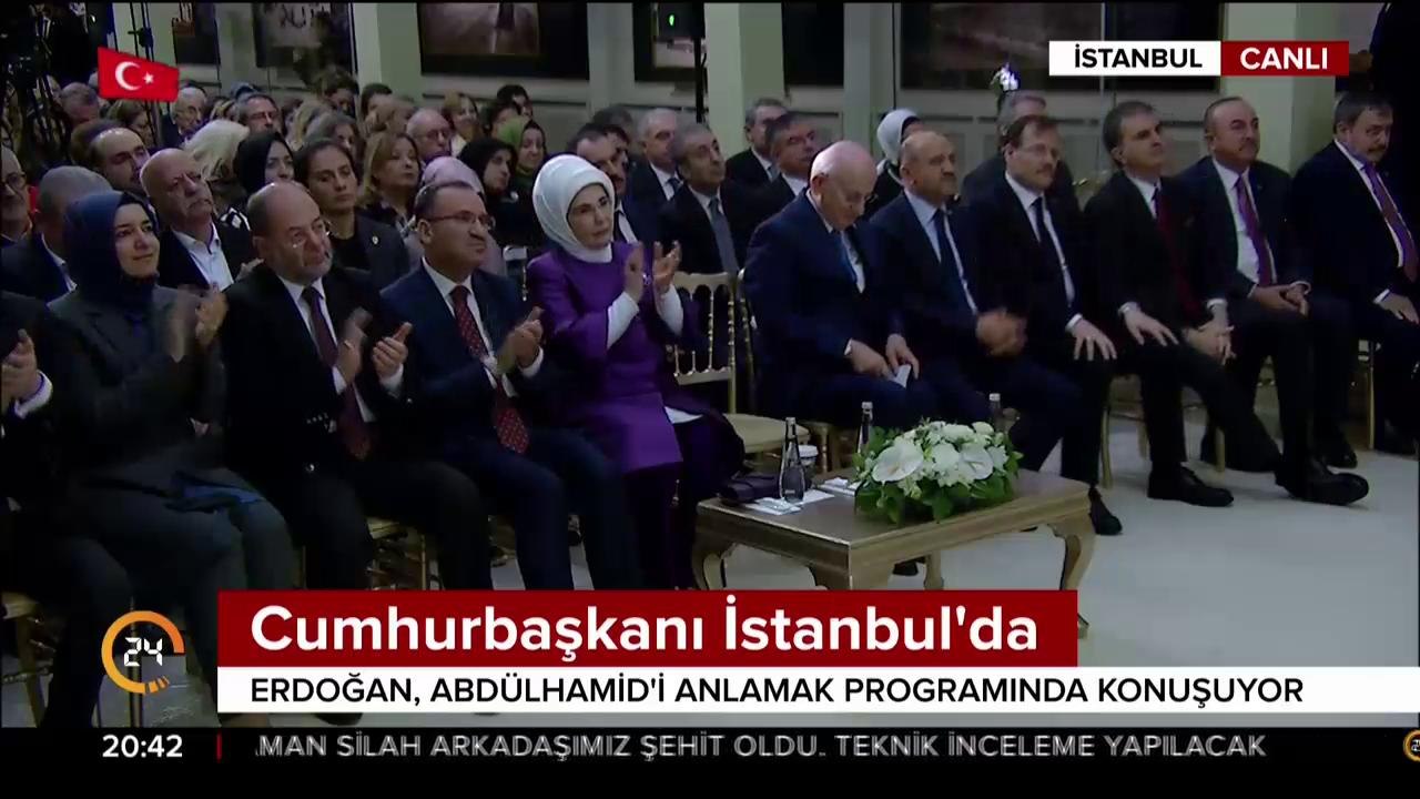 Cumhurbaşkanı Erdoğan, etkinlikte konuşma yapıyor