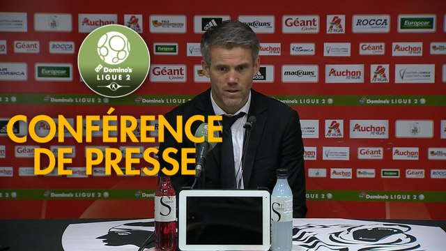 Conférence de presse AC Ajaccio - FC Lorient (3-2) : Olivier PANTALONI (ACA) - Mickaël LANDREAU (FCL) - 2017/2018