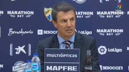 José González lamenta la "mala fortuna" del Málaga en la jugada "desgraciada" del gol