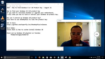 2017 - How to Find Windows 8 or 10 Product Key - August 21