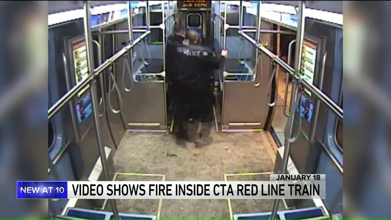 Video Shows Man Setting Fire Inside Chicago Train During Arrest