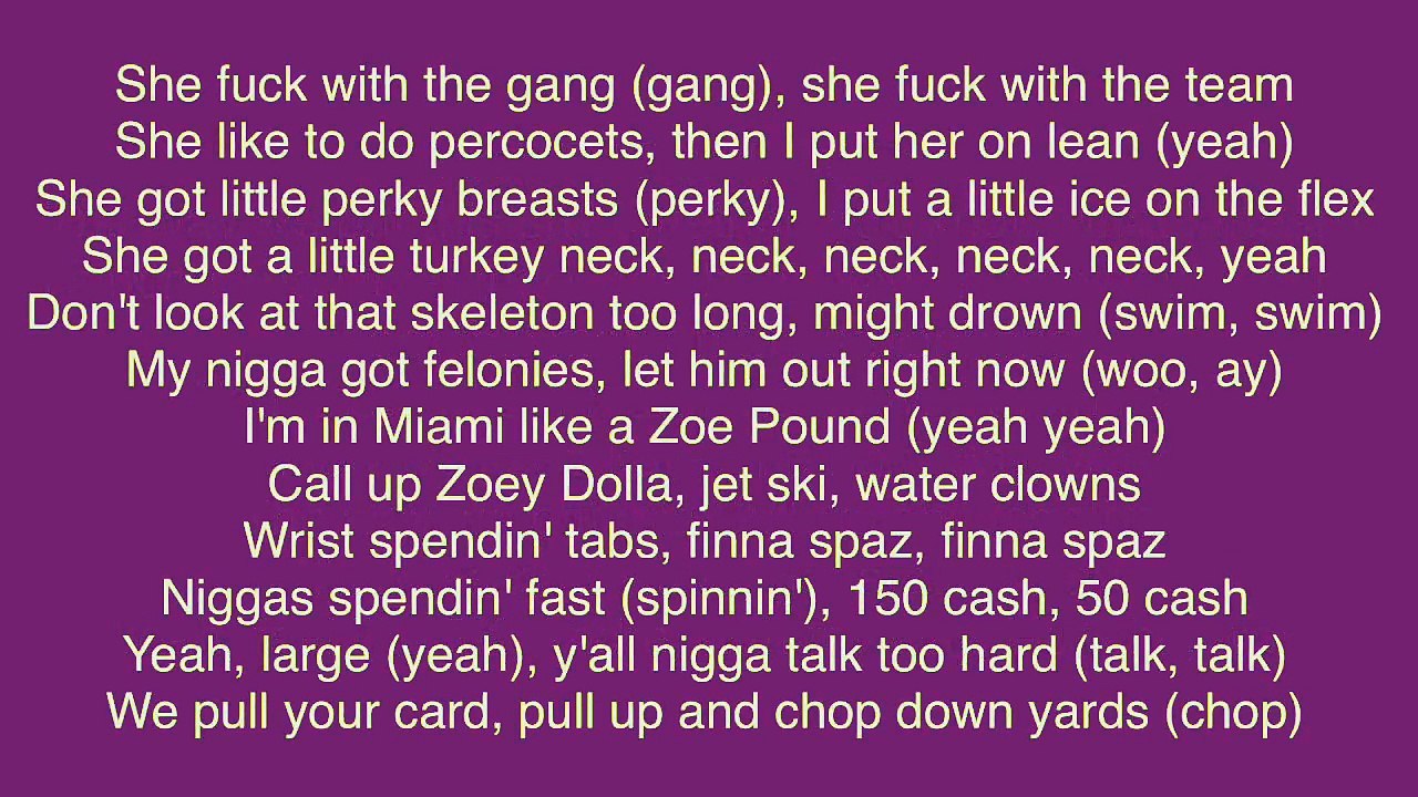 Migos - Too Playa (lyrics)