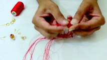 how to make silk thread earrings