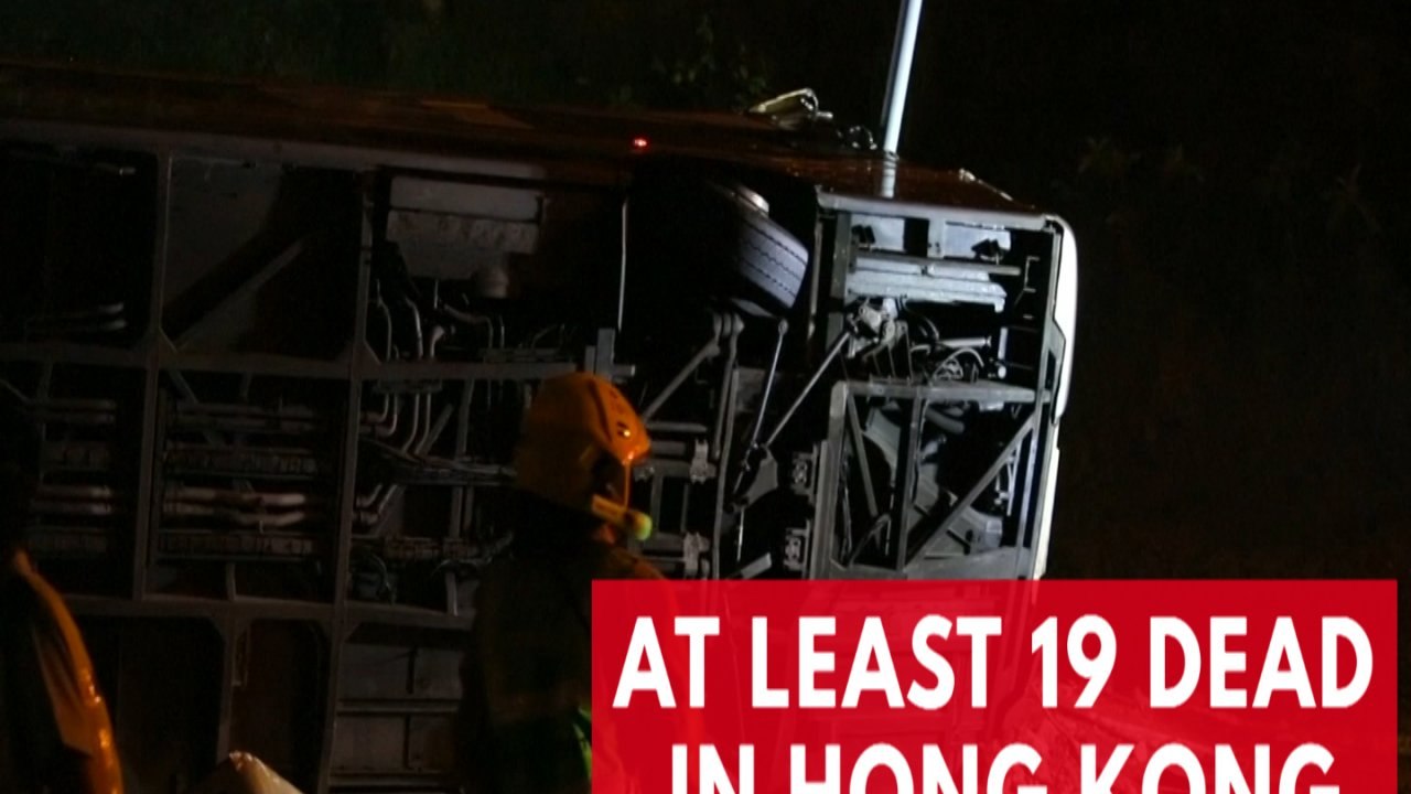 At least 19 dead and over 60 injured in Hong Kong bus crash