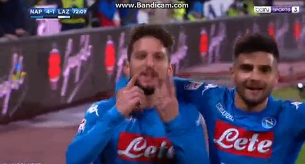 D.Mertens Goal  Napoli 4  - 1 Lazio 10.02.2018 HD
