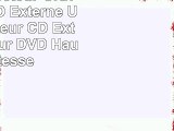 TopElek Lecteur Graveur DVD CD Externe USB 30 Lecteur CD Externe Graveur DVD Haute