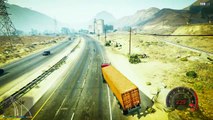 GTA 5 xe container Mod 400 Mã Lực - Tàn Phá Đường Cao Tốc Mỹ Cùng Hung thần Xa Lộ