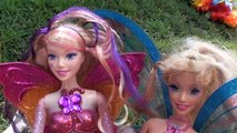 Elsa and Anna are Fairies #2 Anna and Elsa Toddlers real Barbie Fairies Flying Frozen Toys In Action