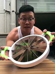 Cómo cortar una sandía en un segundo