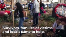 Volunteers plant daffodils at Community Healing Garden