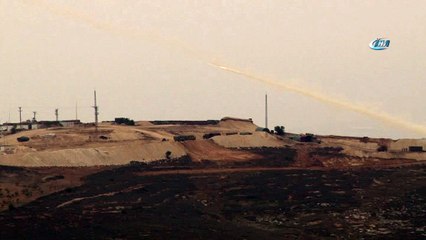 Afrin çok namlulu roket atarlarla vuruluyor