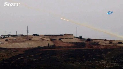 Afrin’deki terör unsurları roketatarlarla vuruluyor