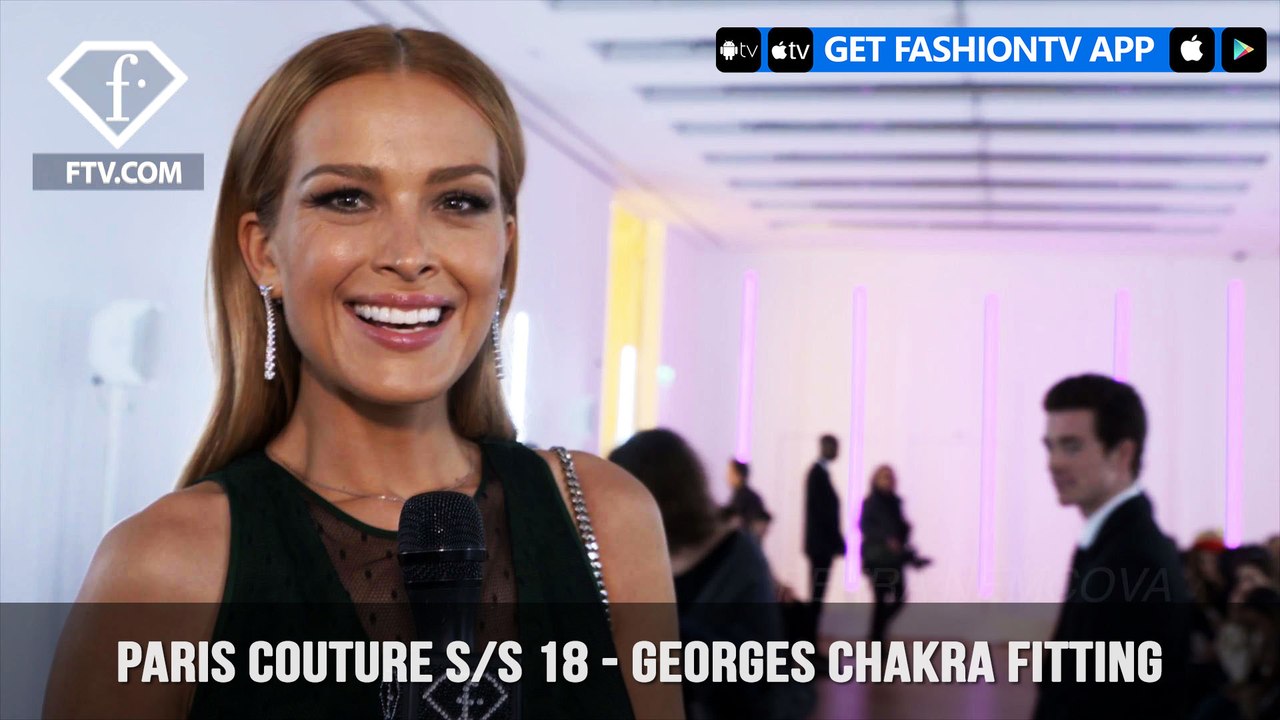Paris Couture S/S 18 - Petra Nemcova at George Chakra Fitting | FashionTV | FTV