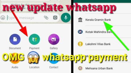 Whatsapp new update payment bank account