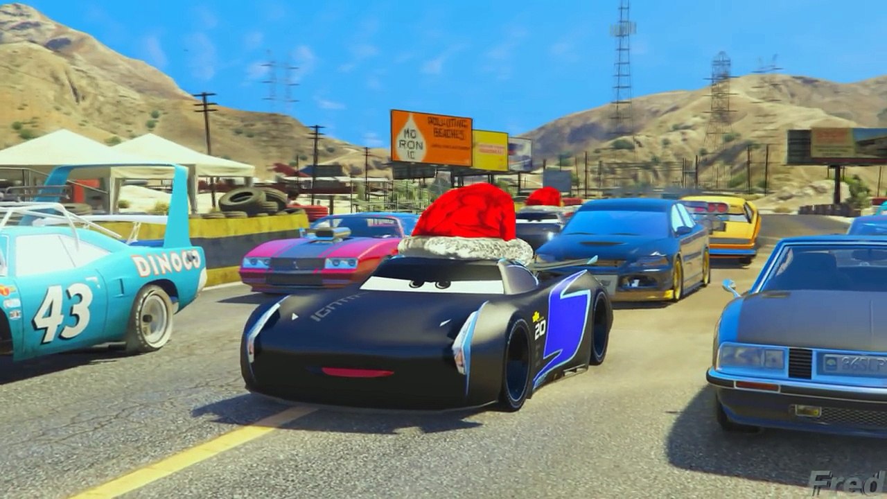 Jackson Storm Vs Lightning McQueen (GTA 5 Disney Cars 3 Mods)