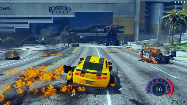 GTA V - Bumblebee Vs Optimus Prime (GTA 5 Transformers MODs)