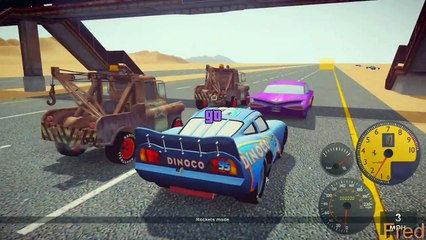 LIGHTNING MCQUEEN + DINOCO LIGHTNING MCQUEEN Funny Video