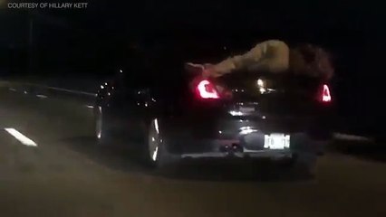 Drunk Man Sleeps On Car Trunk For 14 Miles