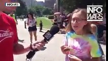 Little Girl Mocks InfoWars Reporter